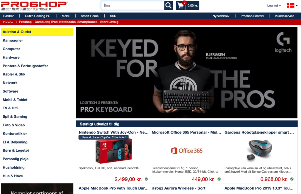 Proshop webshop